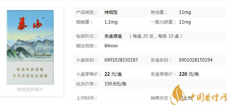 泰山新品香煙價(jià)格多少錢(qián)？泰山新品硬盒價(jià)格及參數(shù)2020